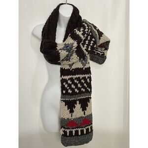 Abercrombie & Fitch Chunk Knit Scarf Wool Blend VTG Y2K